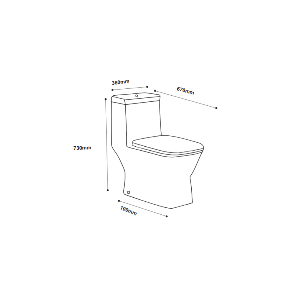 Zilver Toilet One Piece With UF Seat Cov ::ID:: ZTOT104
