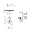 Zilver Cliff Conc Plate w/ Body + Head Shower +Sh Rod + Spout ::ID:: ZCLF809