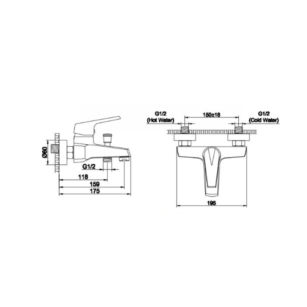 Zilver Fludo Bath  Mixer ::ID:: ZFLD200