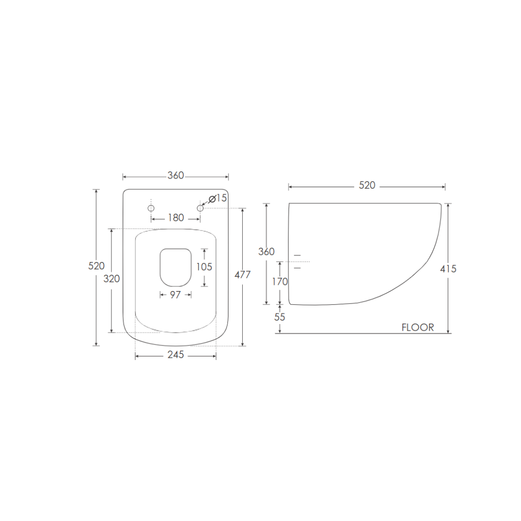 Zilver Wall Hung Toilet Tornado Flush ::ID:: ZWHT109