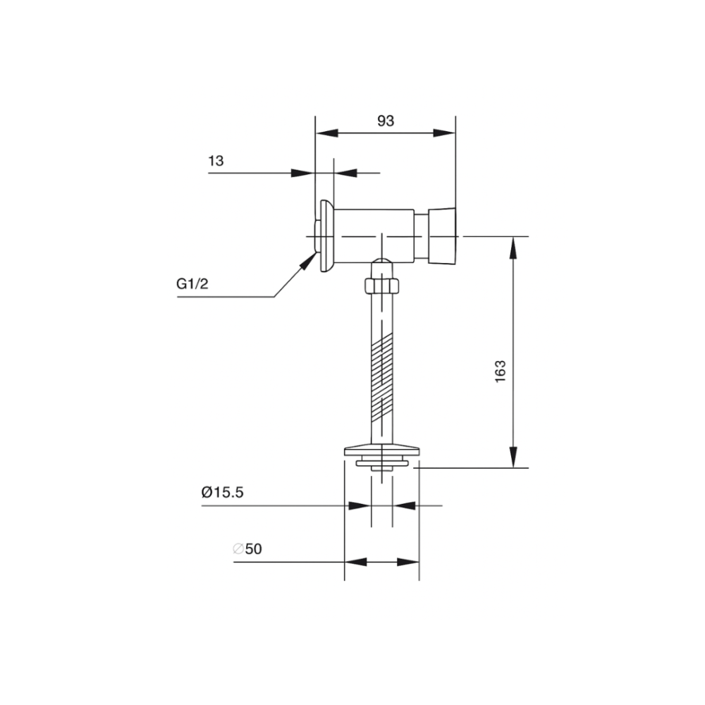 Zilver Flush Valve For Urinal (GS-5203) ::ID:: GS5210