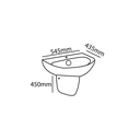 Zilver Half Pedestal Basin ZPDB102 ::ID:: ZPDB102