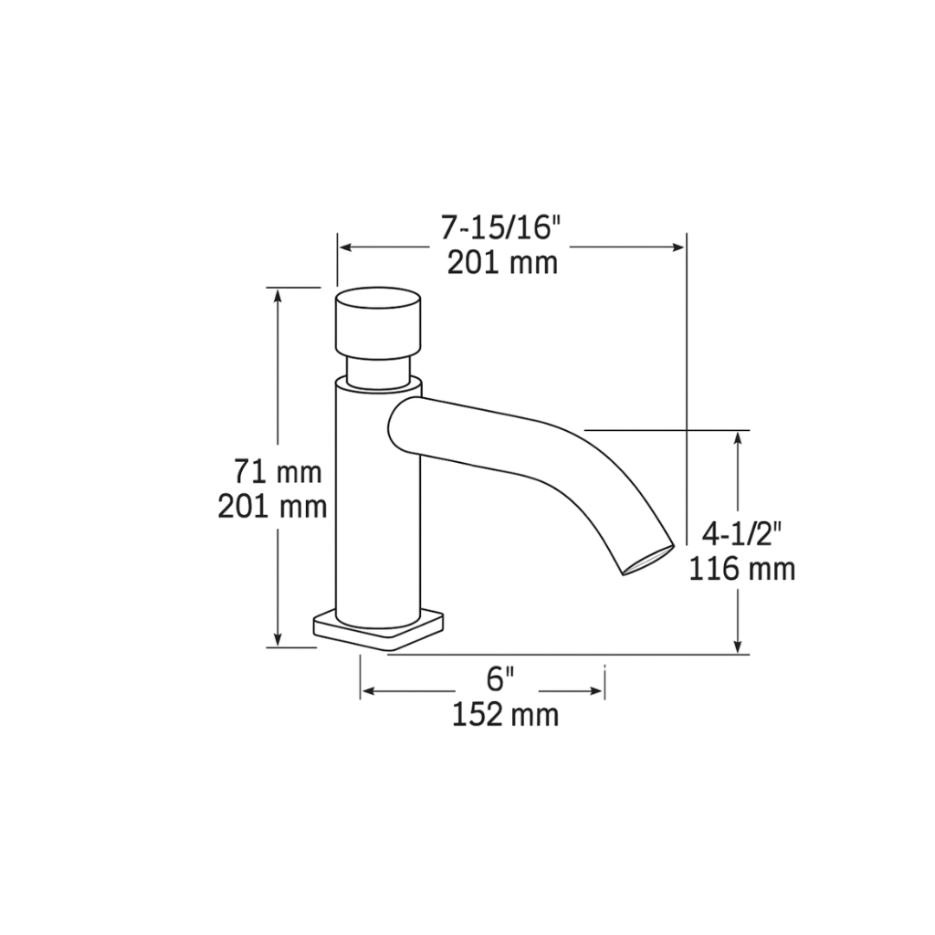 ZILVER SELF CLOSING TAP (SINK MOUNTED) ::ID:: GS1119