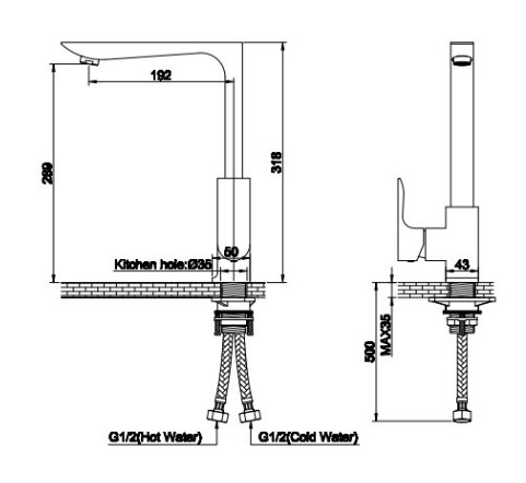 Zilver Rio Sink Mixer ::ID:: HD400