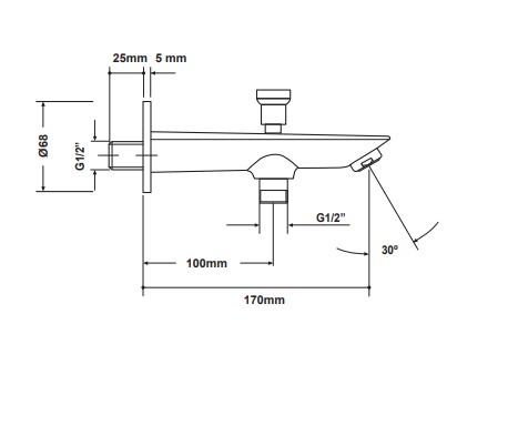 Zilver Bath Spout Divertor ::ID:: ZSB06