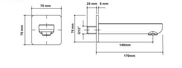 Zilver Bath Spout Round ::ID:: ZSB07
