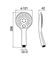 ZILVER HAND SHOWER ADJ 3 SPRAY HS-102 ::ID:: HS102