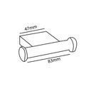 Zilver Cube Hook Double (0811) ::ID:: 0811