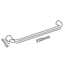 Zilver Rio Towel Bar  (0124)