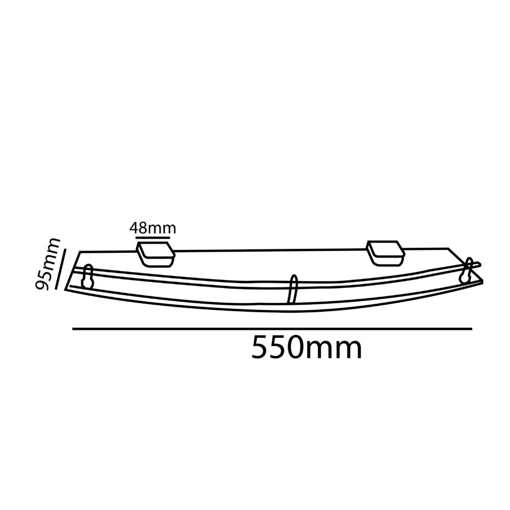 Zilver Cube Glass Shelf(0817) ::ID:: 0817