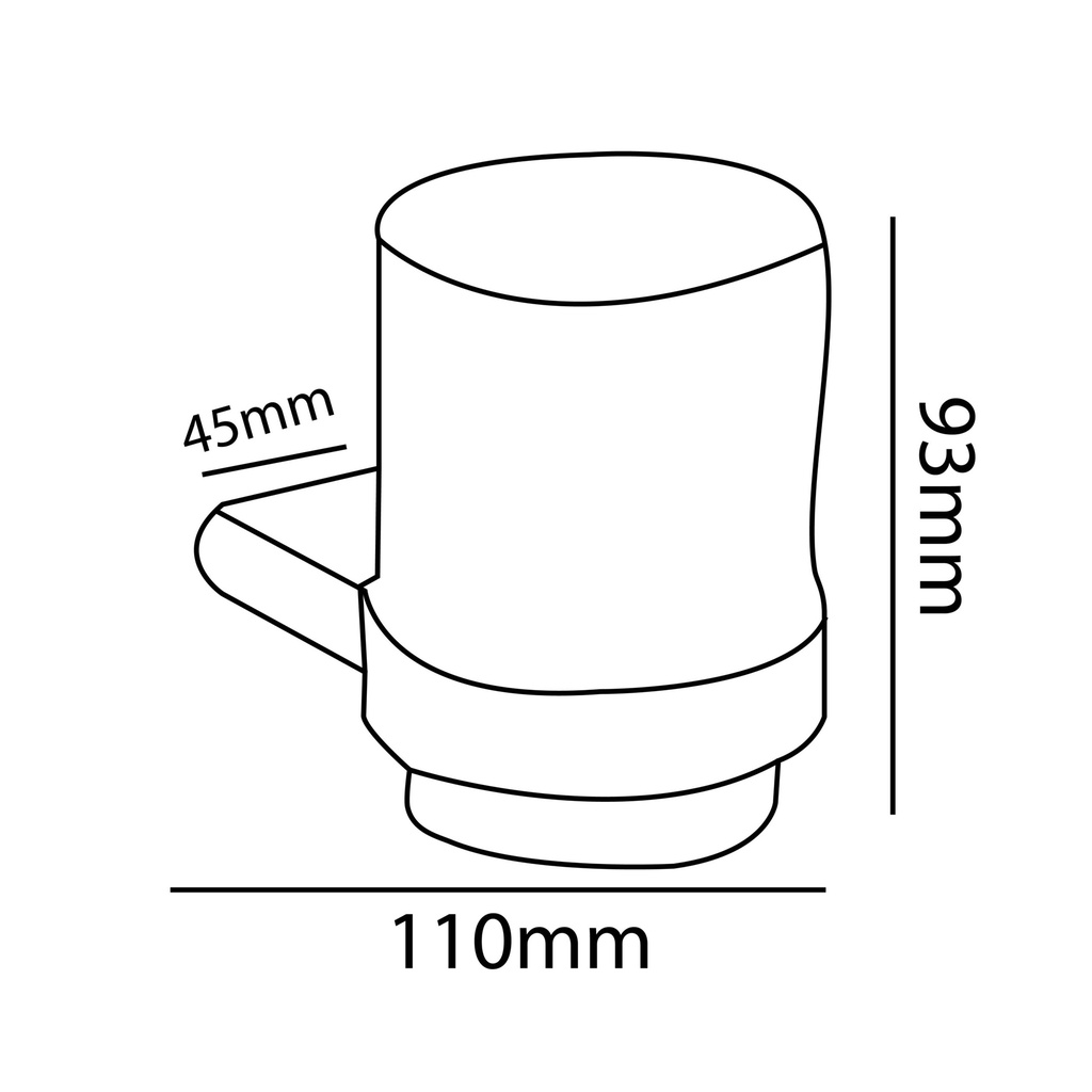 Zilver Cube Glass Holder (0815) 