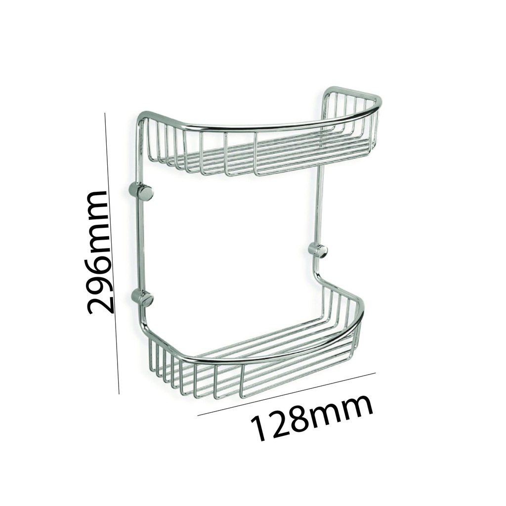 ZILVER SOAP BASKET DOUBLE STRAIGHT  (ZSB011)