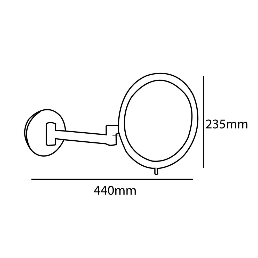 Zilver Magnifing mirror with light Exclsive ::ID:: ZMM003