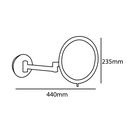 Zilver Magnifing mirror with light Exclsive ::ID:: ZMM003