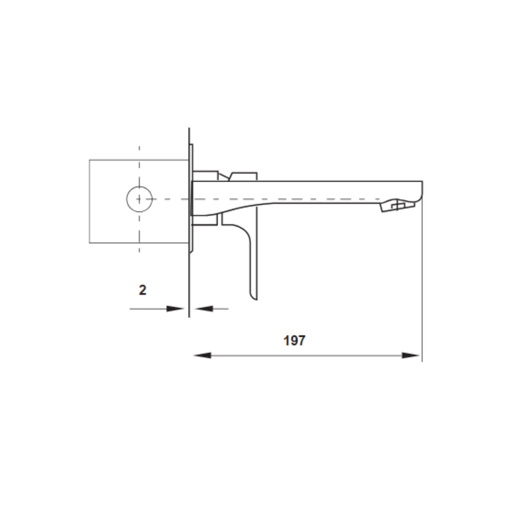 Zilver Violin Wall Basin Mixer ::ID:: ZVIL300