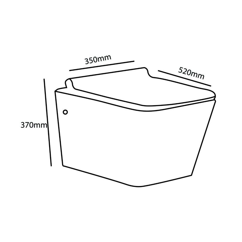 ZILVER WALL HUNG TOILET HEAVY BLACK ::ID:: ZWHT101MB