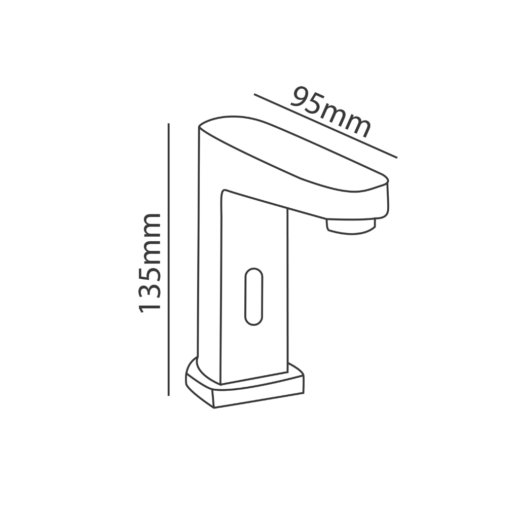 Zilver Sensor Basin Tap Square (Turkish) ::ID:: ZY9050T