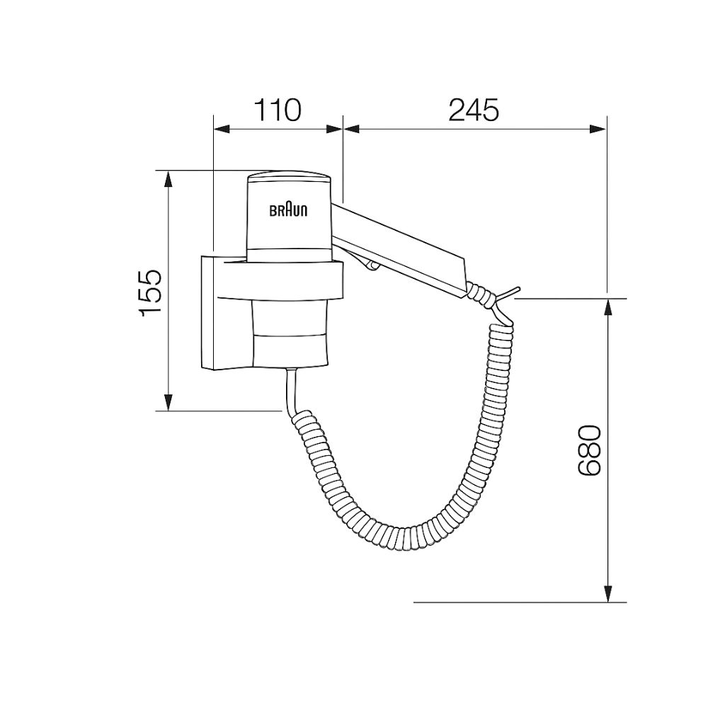 Inda hair Dryer Wall Mounted ::ID:: SA04520