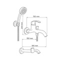 VRH Mixer with Hand Shower set (P412111)