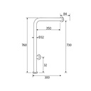 VRH GRAB BAR T-SHAPE FBVHC-(T793AS)