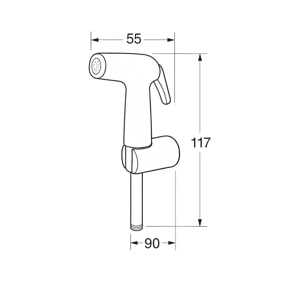 VRH HOY TOILET SHOWER SET WHITE ::ID:: FXHOY013W