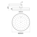 VRH RAIN SHOWER FLAT 200MM S. STEEL ::ID:: FJVHS115ZAS