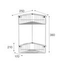 Inda Corner Basket 22X22X38 ::ID:: AV032A