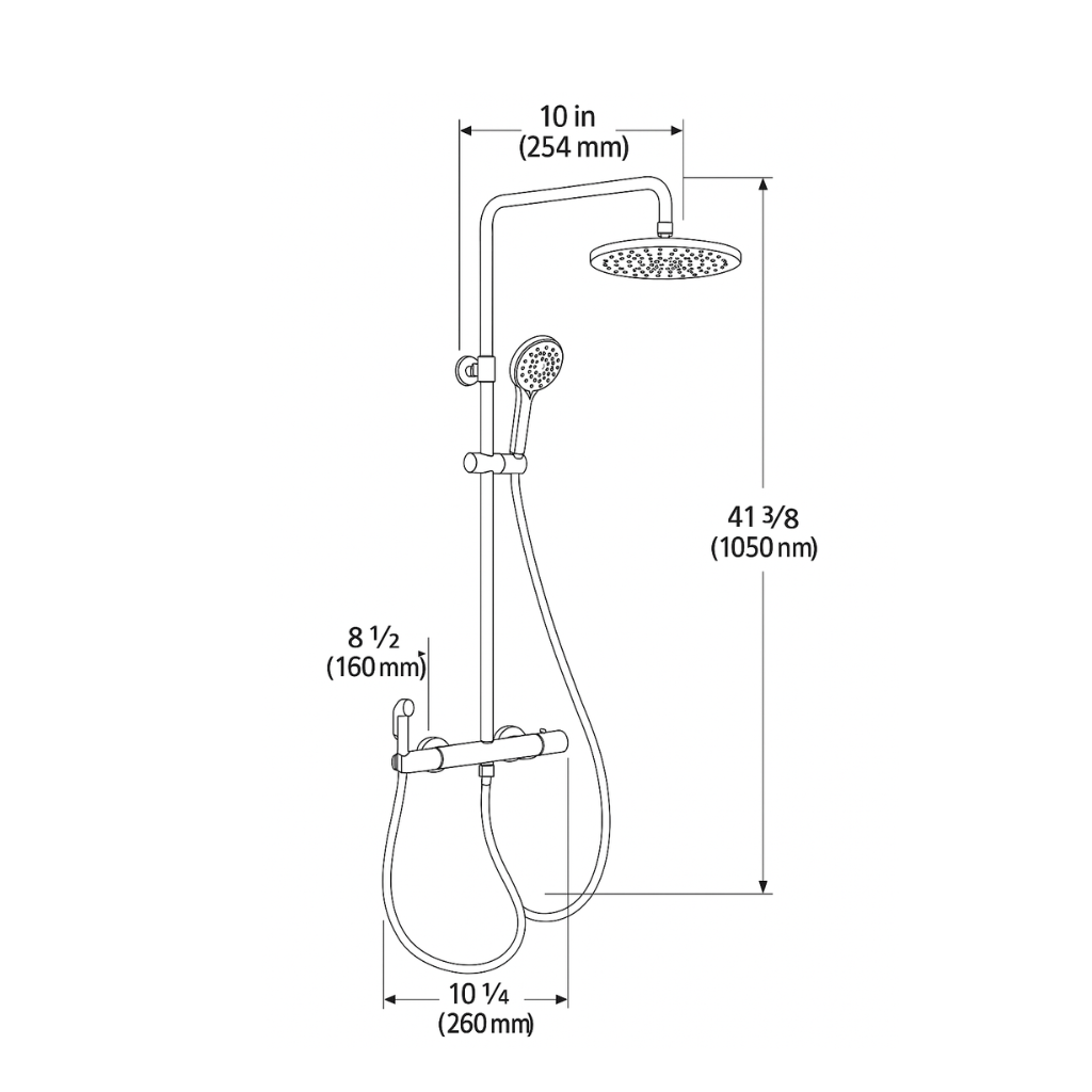 Zilver Open Shower Set ::ID:: ZLSS002