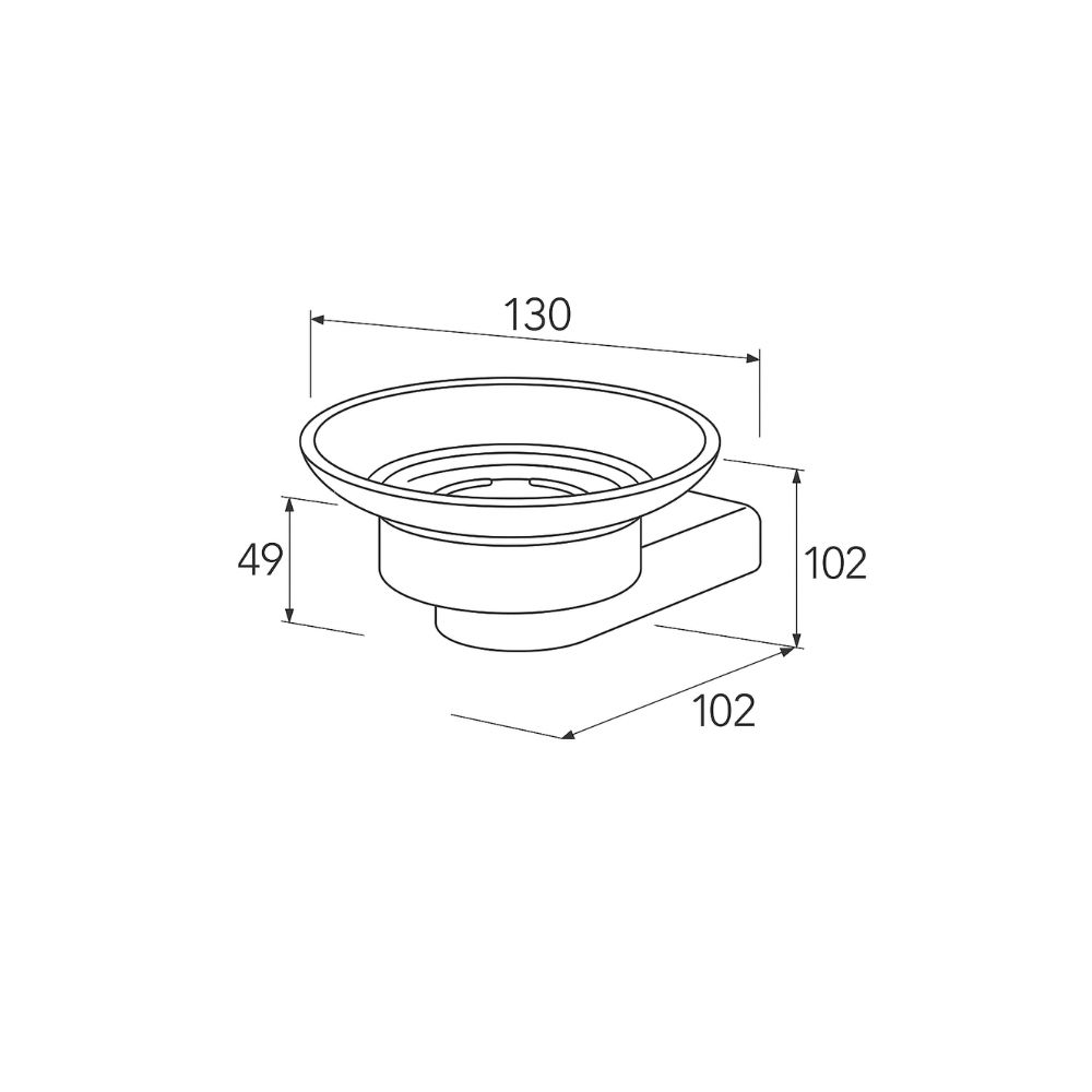 Zilver Bold Soap Dish (0066)