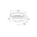 Zilver Bold Soap Dish (0066)