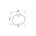 Zilver Bold Towel Ring (0063) 