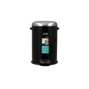Zilver Dustbin W/Lid 8 Liter (Black)  (ZDB102BK)
