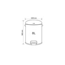 Zilver Dustbin W/Lid 8 Liter (Black)  (ZDB102BK)