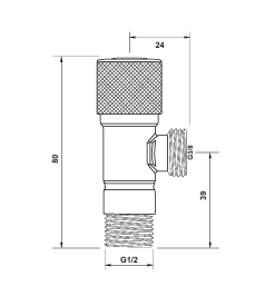 Zilver Angle Valve GX2016- real