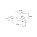 Zilver Econeue Bath Mixer (ED309N)