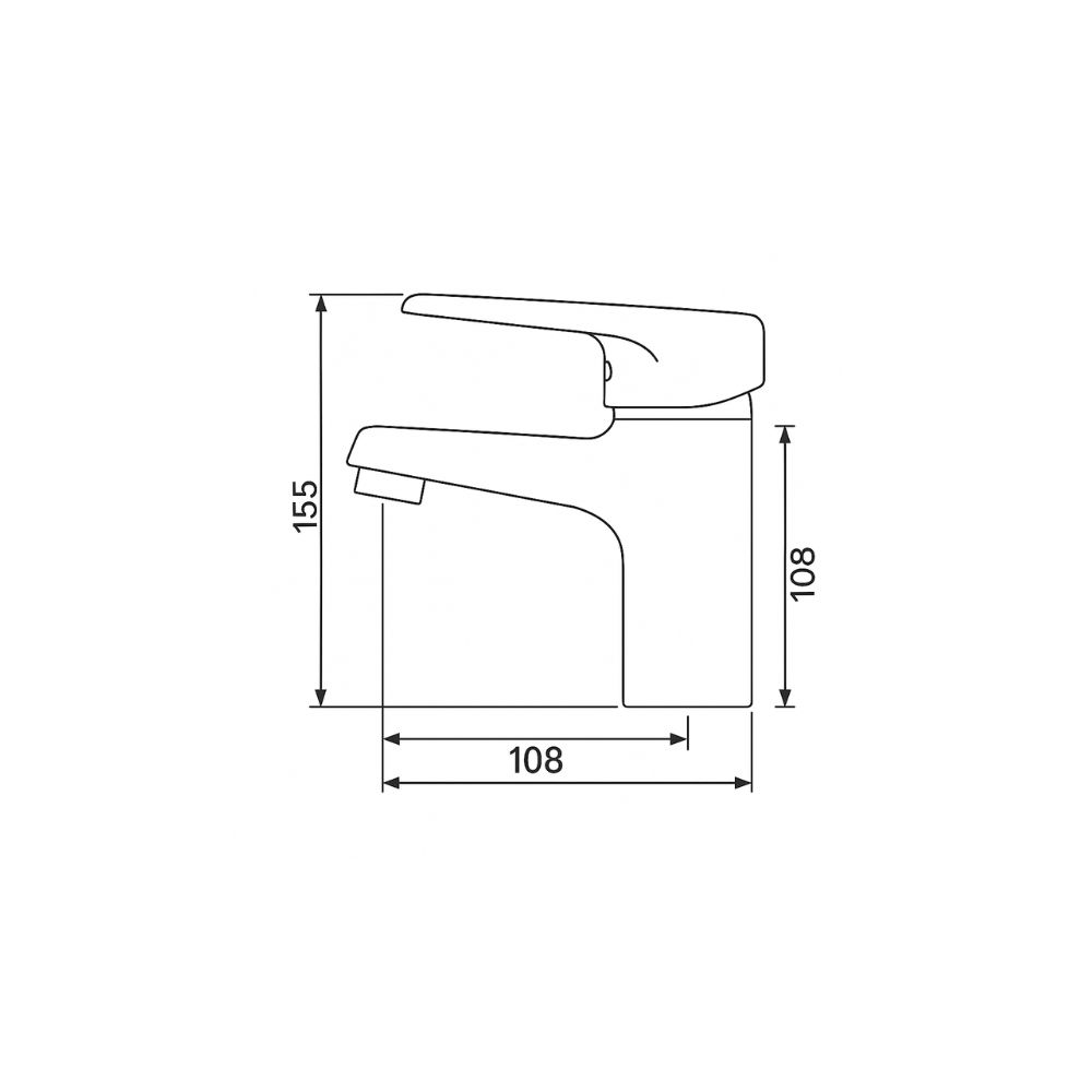 Zilver Stark Basin Mixer Normal  (RG1001)
