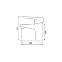 Zilver Stark Basin Mixer Normal  (RG1001)