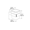 Zilver Stark Glass Holder  (0055) 