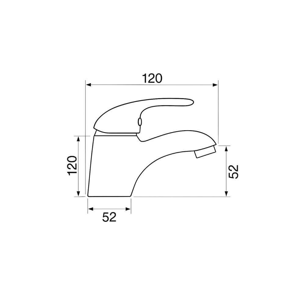 ZILVER VALUE BASIN MIXER WHITE (MT80131W)