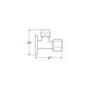 Grohe Angle Small valve 1/2 X 3/8 ::ID:: 22017