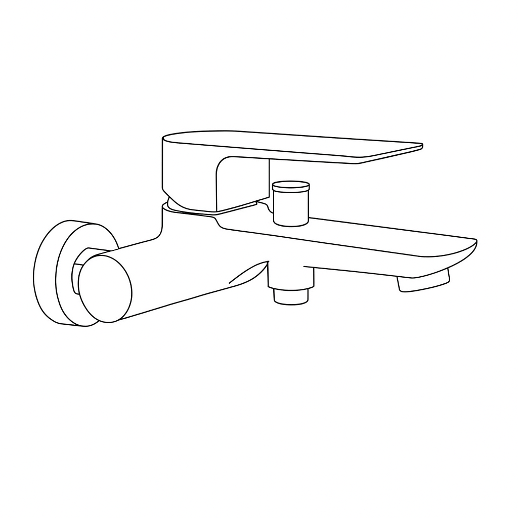 Zilver Rio Bath Mixer Normal ::ID:: HD200