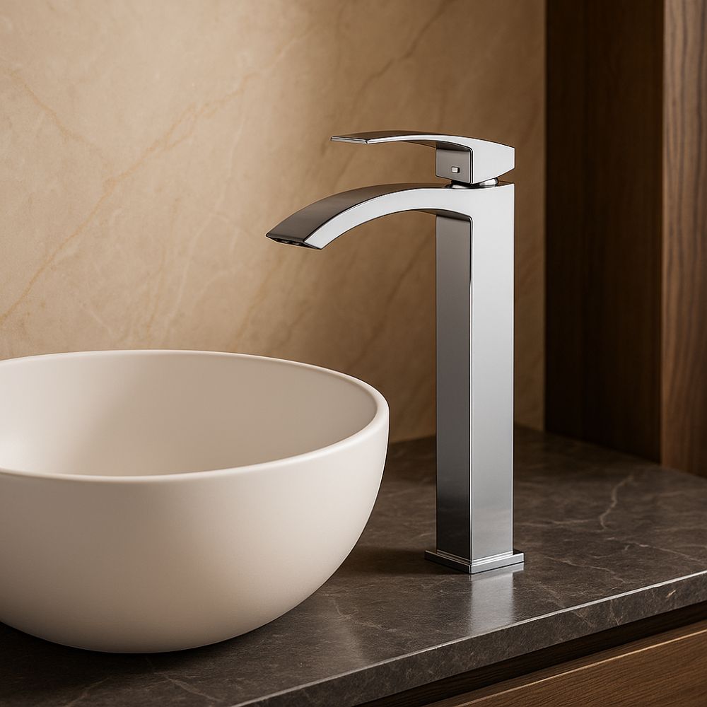 Zilver Wave Basin Mixer Tall (BSB1285)