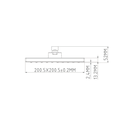 ZILVER RAINSHOWER ABS SQUARE 8 "X 8"-::ID::ZRS201