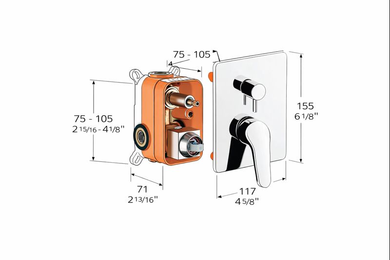 Zilver Concealed Bath mixer With Body ::ID:: ZFLD805