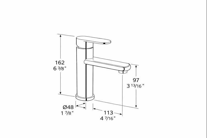 ZILVER BASIN MIXER NORMAL ::ID:: PA1001