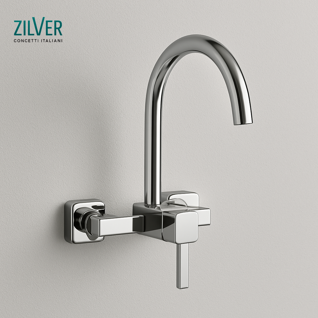 Zilver Wall Sink Mixer (GX9715)