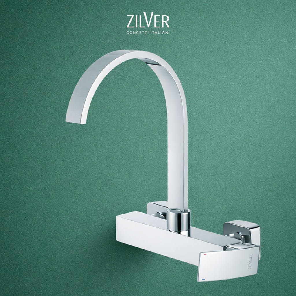 Zilver Kitchen Sink Mixer Wall Lever (EFB902)