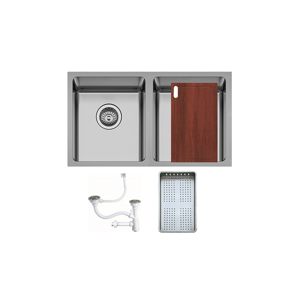 Zilver Sink Double Bowl+Basket+C/Board ::ID:: FLORIDA005