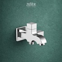 Zilver Double Bib Cock Square New  (ZES12)