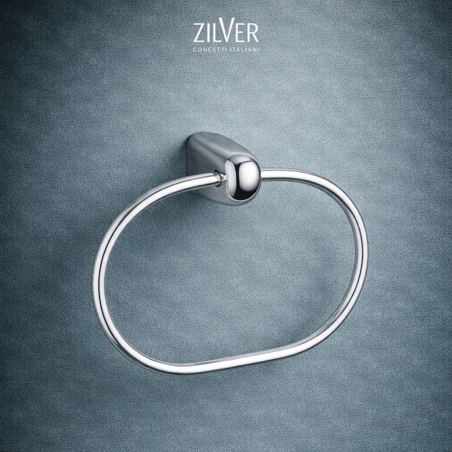 Zilver Bold Towel Ring (0063) 